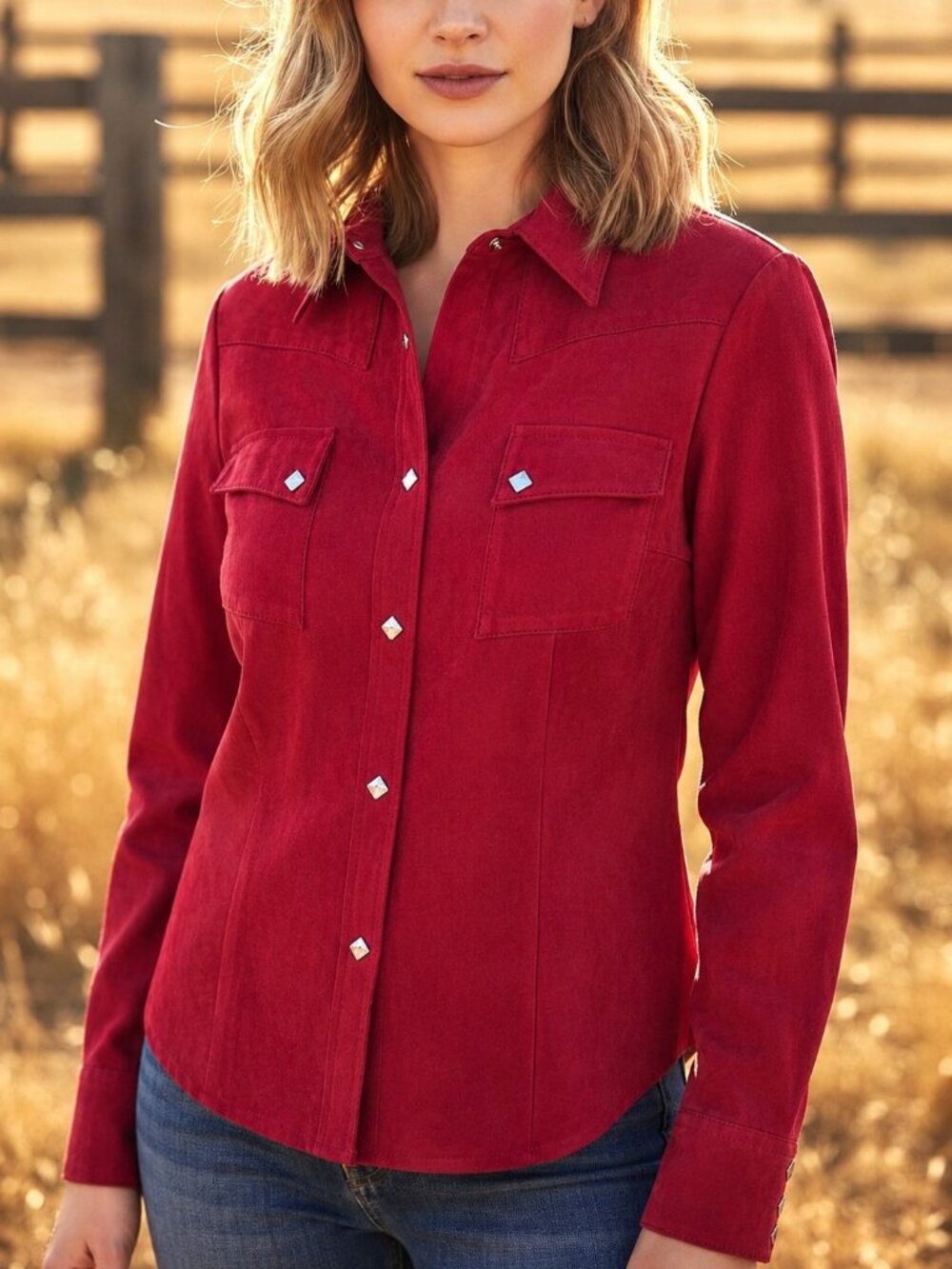 Vintage Roper Red Western Shirt Women’s M Black Square Snaps Cowboy Rodeo